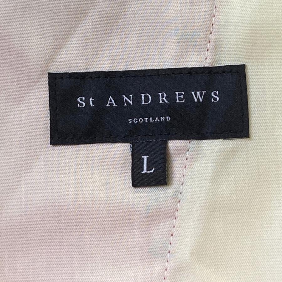 ST ANDREWS セントアンドリュース ストレッチパンツ 刺繍 ロゴ 総柄
