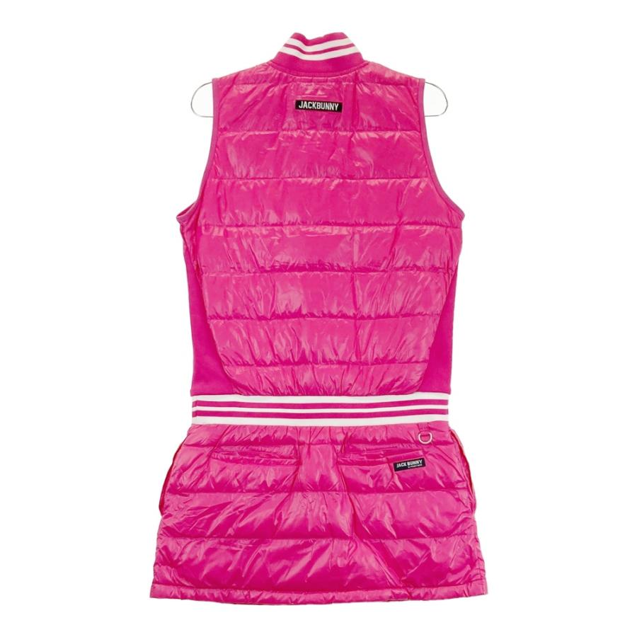 JACK BUNNY ジャックバニー ノースリーブ ダウン ワンピース ピンク系