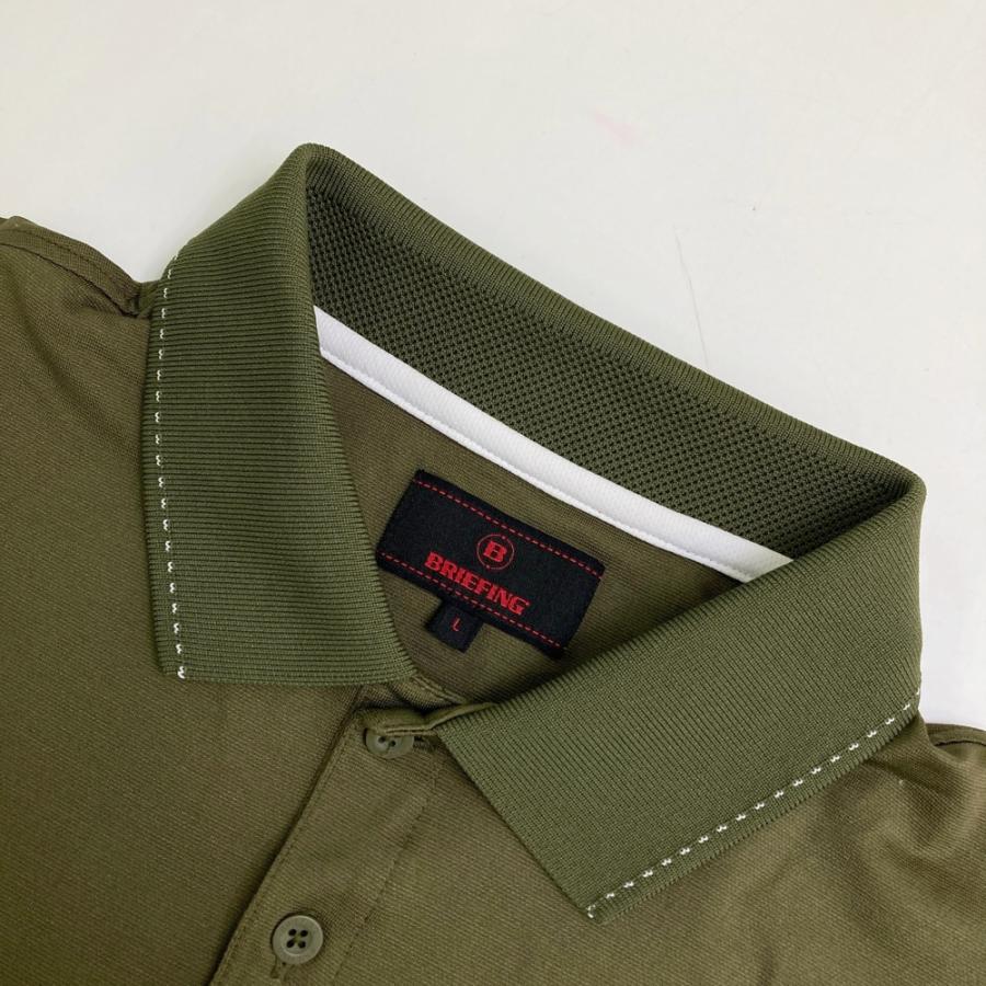 BRIEFING GOLF ブリーフィング 半袖ポロシャツ カーキ系 L ゴルフ