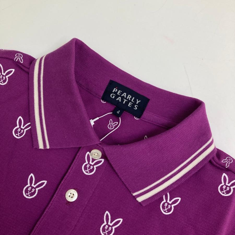 新品】PEARLY GATES パーリーゲイツ 半袖ポロシャツ ロゴ刺繍 うさぎ柄
