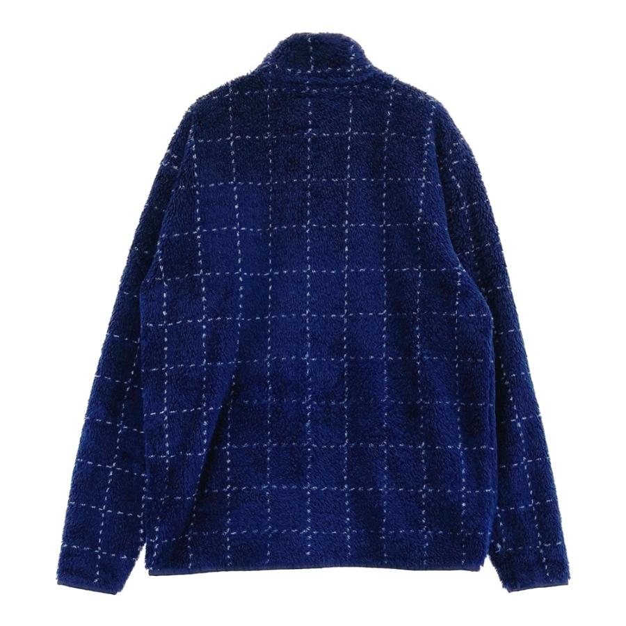 ADMIRAL アドミラル ボア ジップジャケット チェック柄 ネイビー系 LL