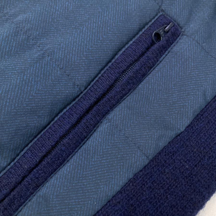 BEAMS GOLF ビームスゴルフ 中綿切替 ニット ジャケット ネイビー系 L