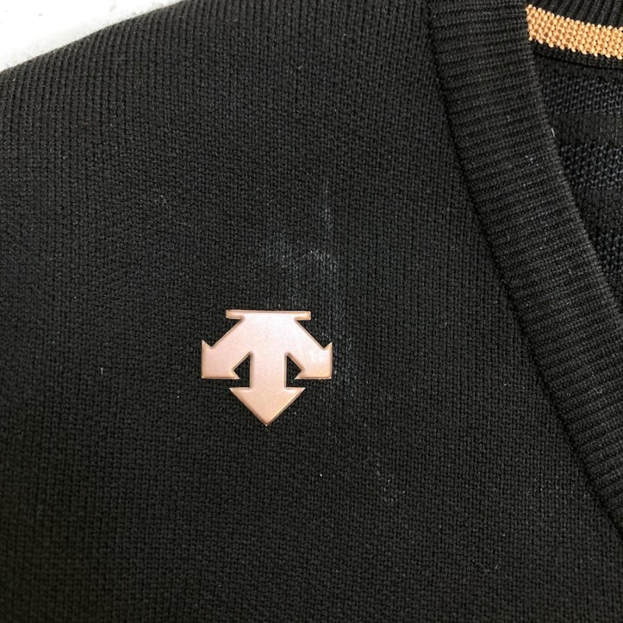 DESCENTE GOLF デサントゴルフ Vネック ニットベスト ブラック系 M