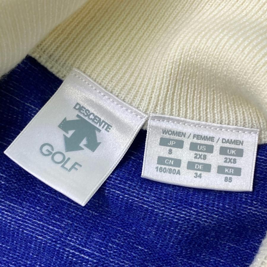 DESCENTE GOLF デサントゴルフ ニット ジップジャケット ブルー系 S