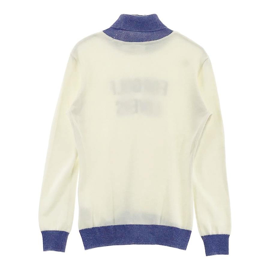 DESCENTE GOLF デサントゴルフ タートル ニット セーター ホワイト系 L