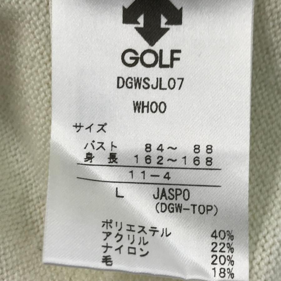 DESCENTE GOLF デサントゴルフ タートル ニット セーター ホワイト系 L