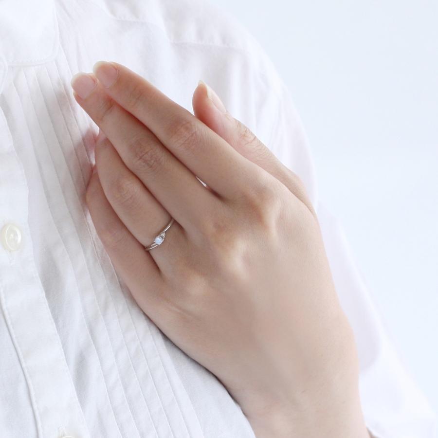 SUEHIRO（スエヒロ） 指輪レディース 指輪 プラチナ ムーンストーン 6