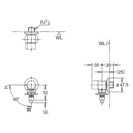 LIXIL（リクシル） LIXIL・INAX(リクシル・イナックス) 洗濯機用水栓