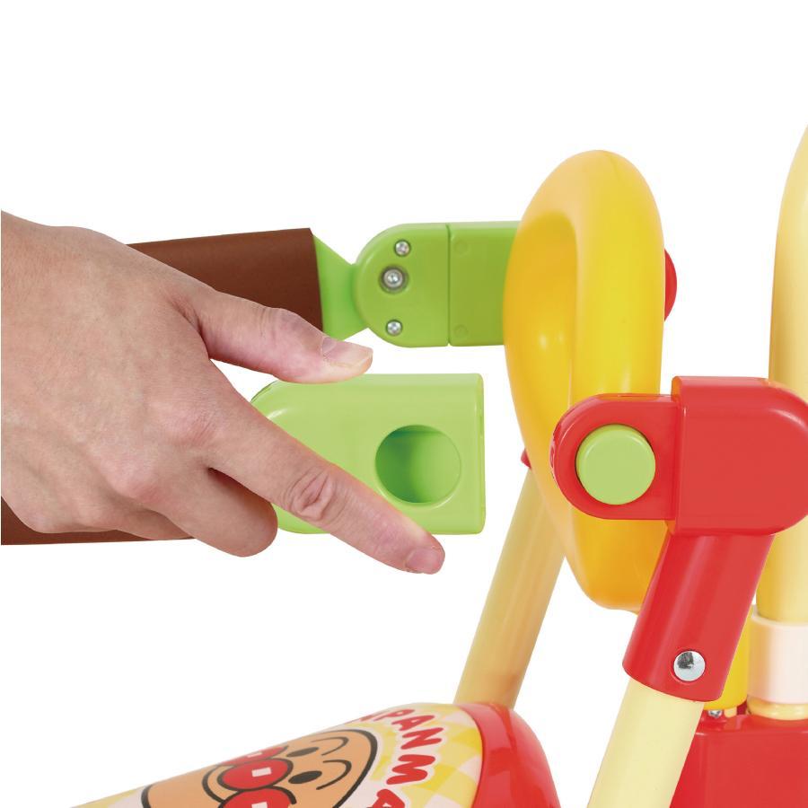 エムアンドエム 三輪車 アンパンマン1歳 2歳 手押し棒付き 折りたたみ