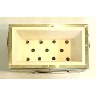 能登の珪藻土切り出し 卓上手作り 七輪 長角25号 網付 太陽炭 短炭 一