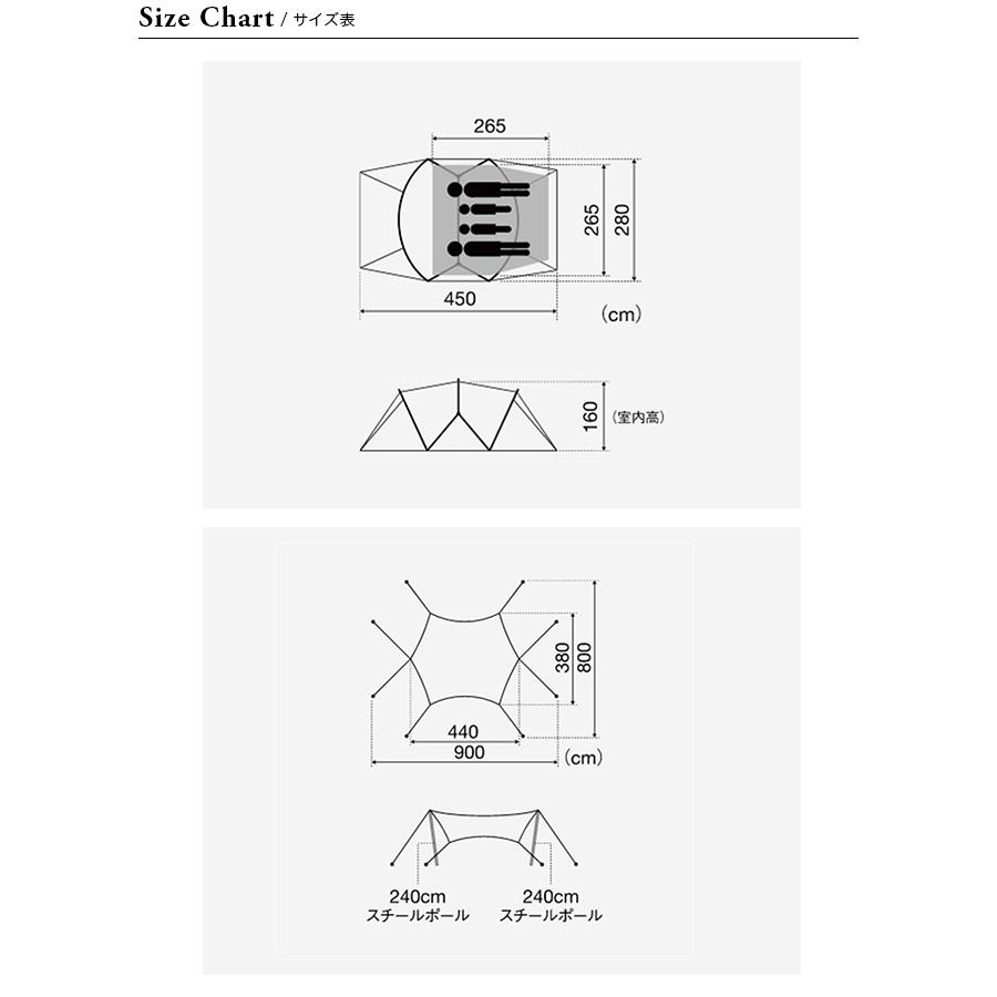 snow peak（スノーピーク） ランドネストM テントタープセット SET-260