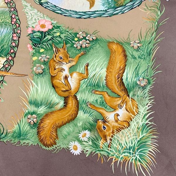 HERMES（エルメス） カレ 90 アニマル柄 動物 シルク スカーフ 大判