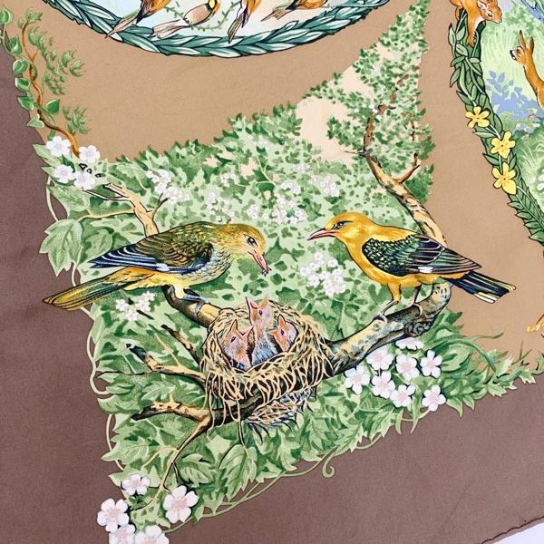 HERMES（エルメス） カレ 90 アニマル柄 動物 シルク スカーフ 大判