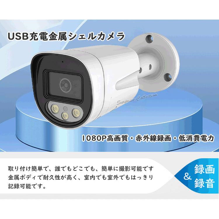 防犯カメラ 監視カメラ SDカード録画 録音 赤外線 暗視 256GB対応 夜間