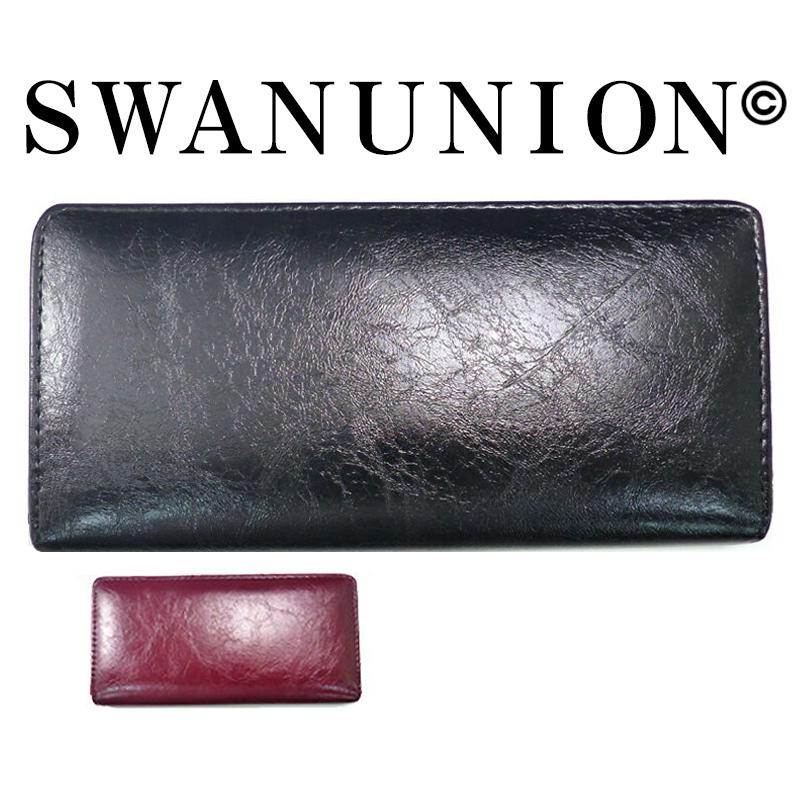 長財布 ラウンドジップ ラウンドファスナー 財布 お洒落 ウォレット 黒