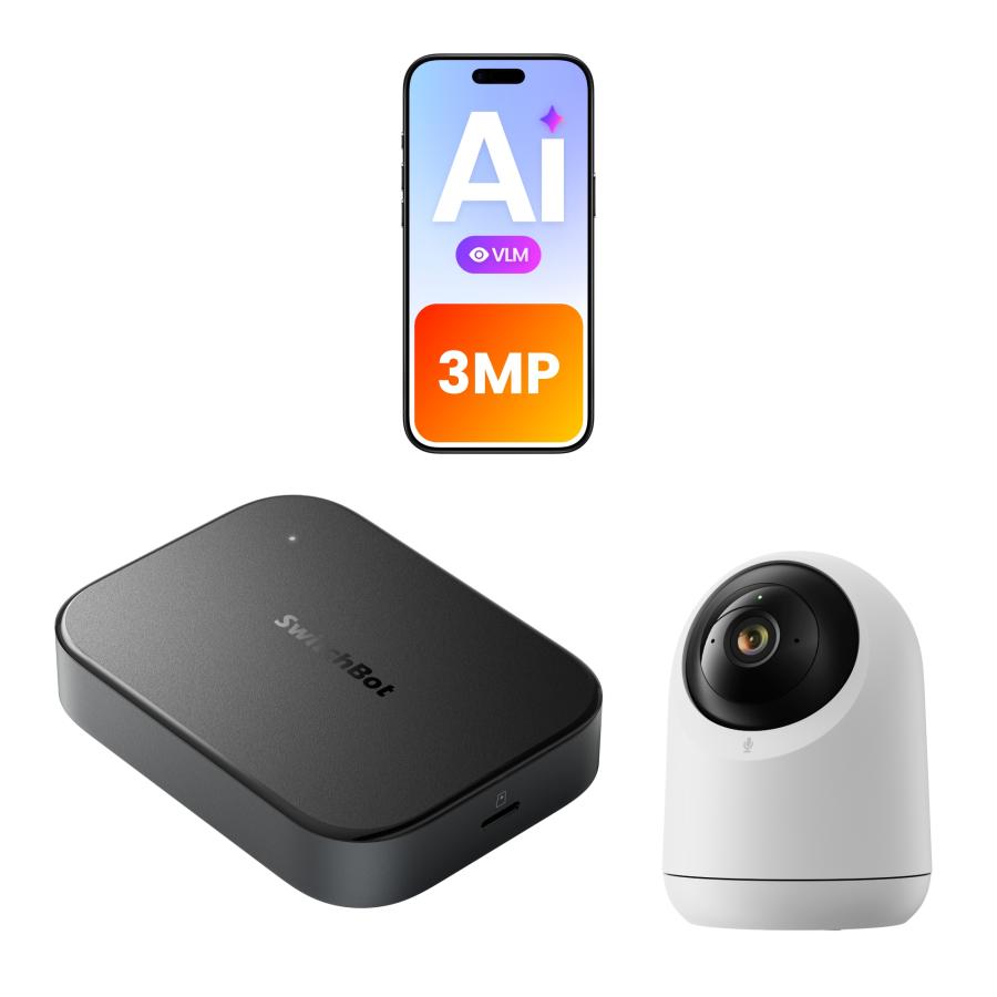 SwitchBot（スイッチボット） SwitchBot AI ハブ 見守りカメラPlus 3MP
