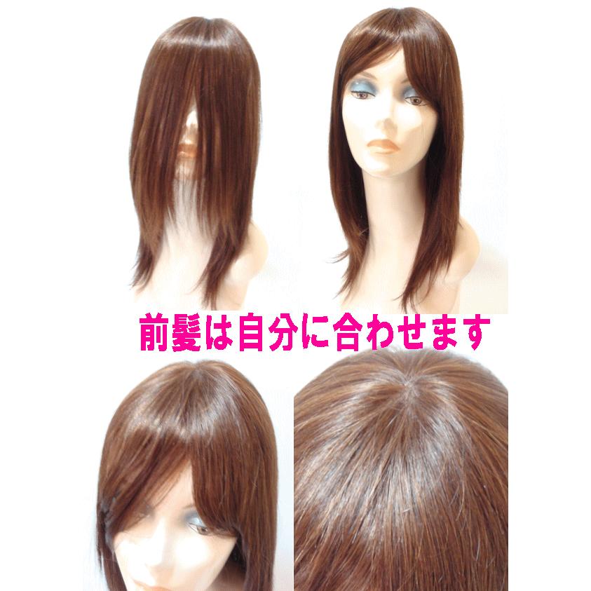 人毛フルウィッグ医療用ウィッグ 頭皮手植えモノネット かつら/人毛100