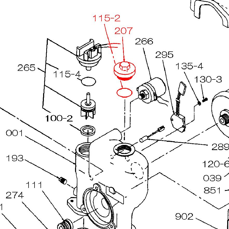 寺田ポンプ 荏原25HPA 200W用部品 栓（Oリング付）（207）【AHPS1