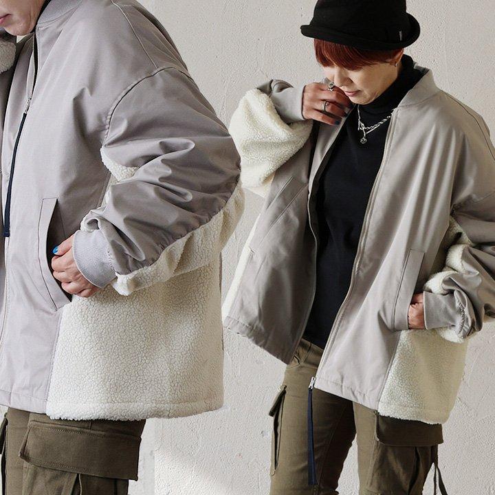 PATY MA-1 ジャケット 長袖 レディース 異素材切り替え ボア 中綿 軽い