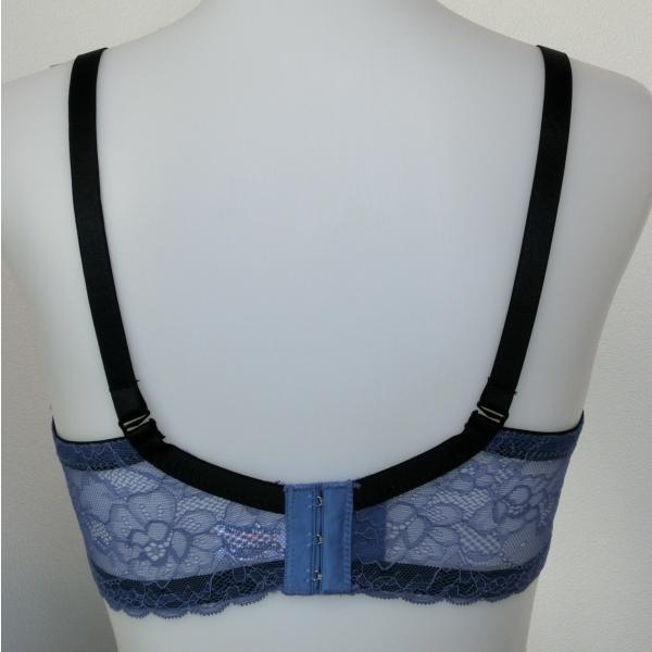 E75-L F70-M F75-L F80-L】Sanei ブラジャー＋レースショーツ 青 0591