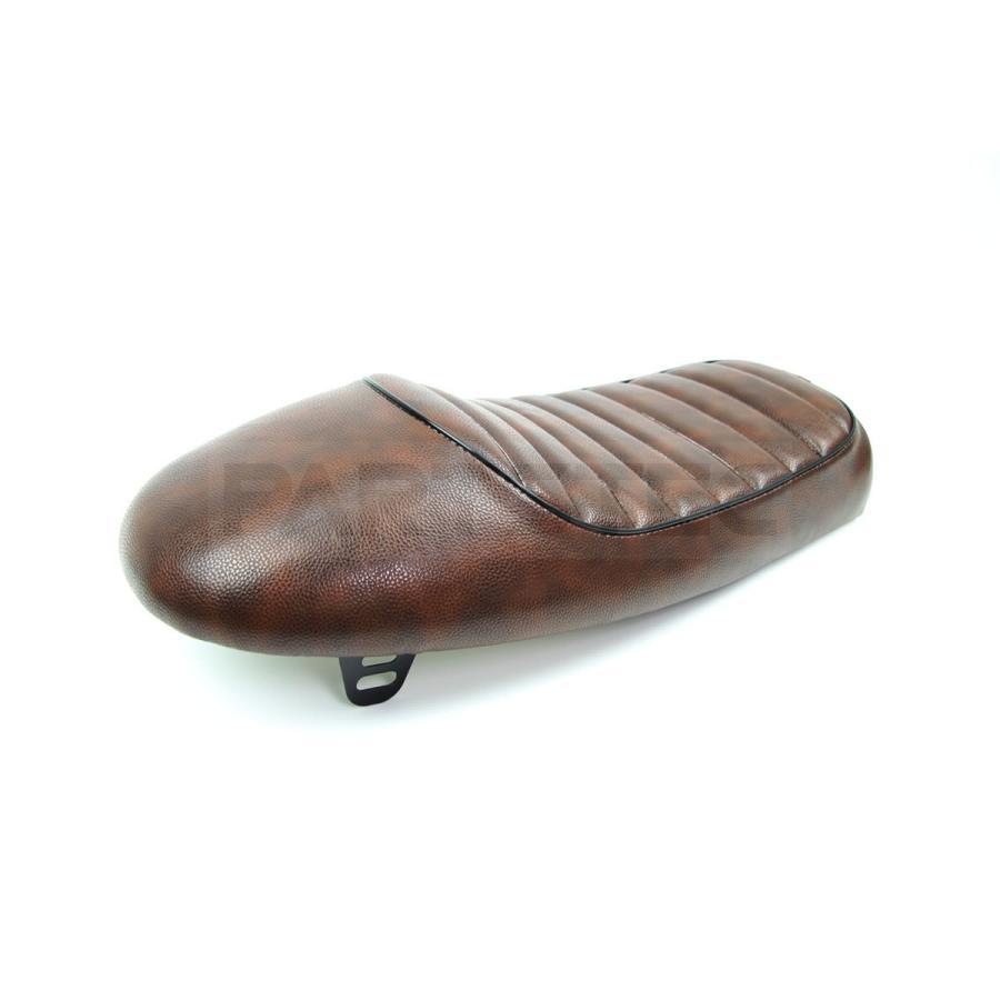バイクシート ブラウン 汎用 カフェレーサー ツーリング シート 交換で