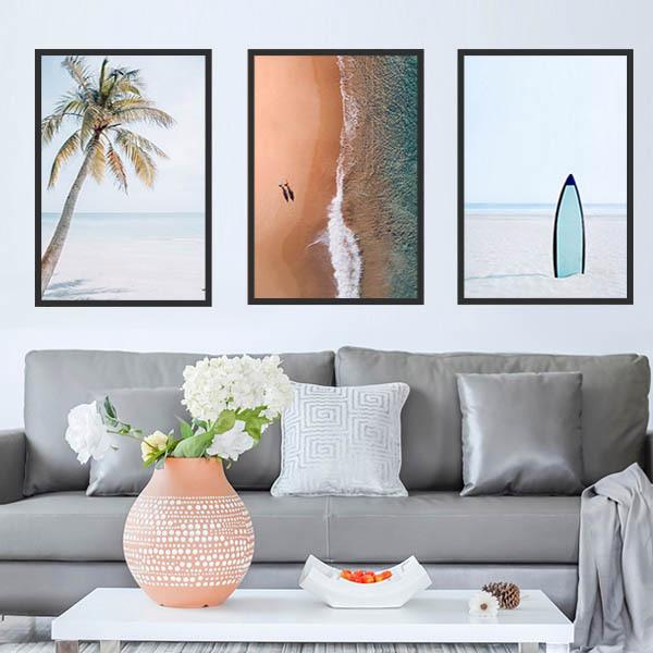 単品 33×43cm アートパネル 枠付きフレーム絵画 西海岸風