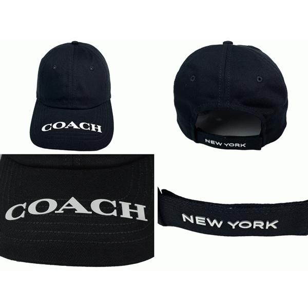 COACH（コーチ） キャップ 89719 BLACK ニューヨーク ロゴ入り