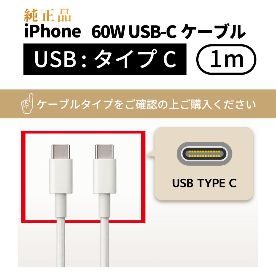 Apple アップル 純正 60W USB-C ケーブル 1m Apple 充電 タイプC Type