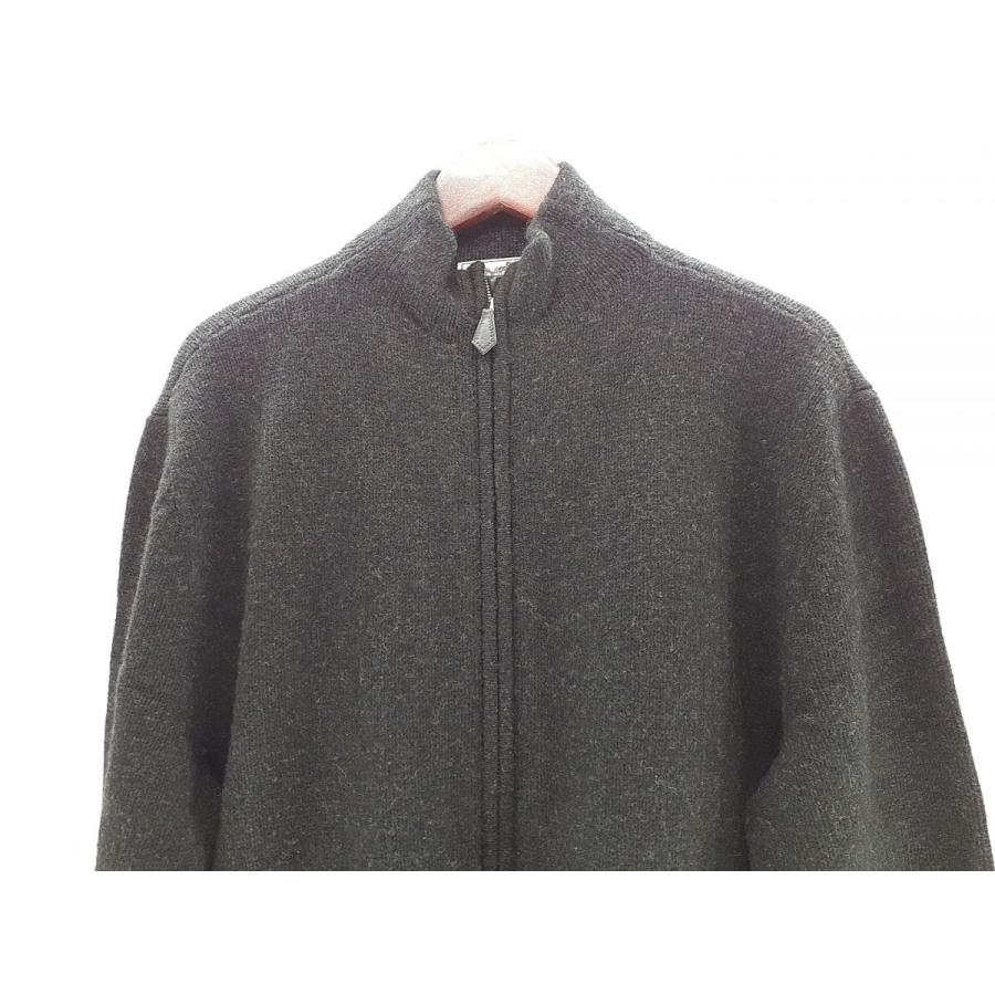 HERMES（エルメス） ヤク ウール レザーパーツ ダブルジップアップ