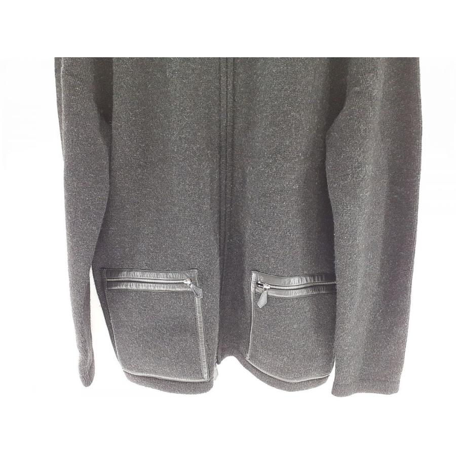 HERMES（エルメス） ヤク ウール レザーパーツ ダブルジップアップ