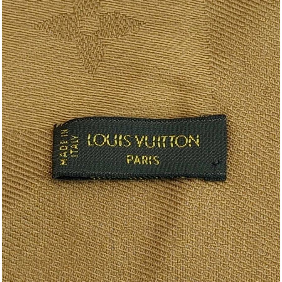 ルイヴィトン ストール ブラウン モノグラム シルク ウール レディース