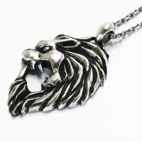 ライオンネックレス メンズ ペンダント シルバー925 獅子 44ROCK LEO
