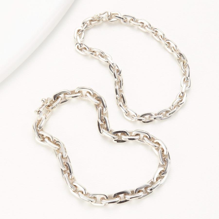 ブレスレット メンズ シルバー925製 極太あずきチェーン シンプル 小豆