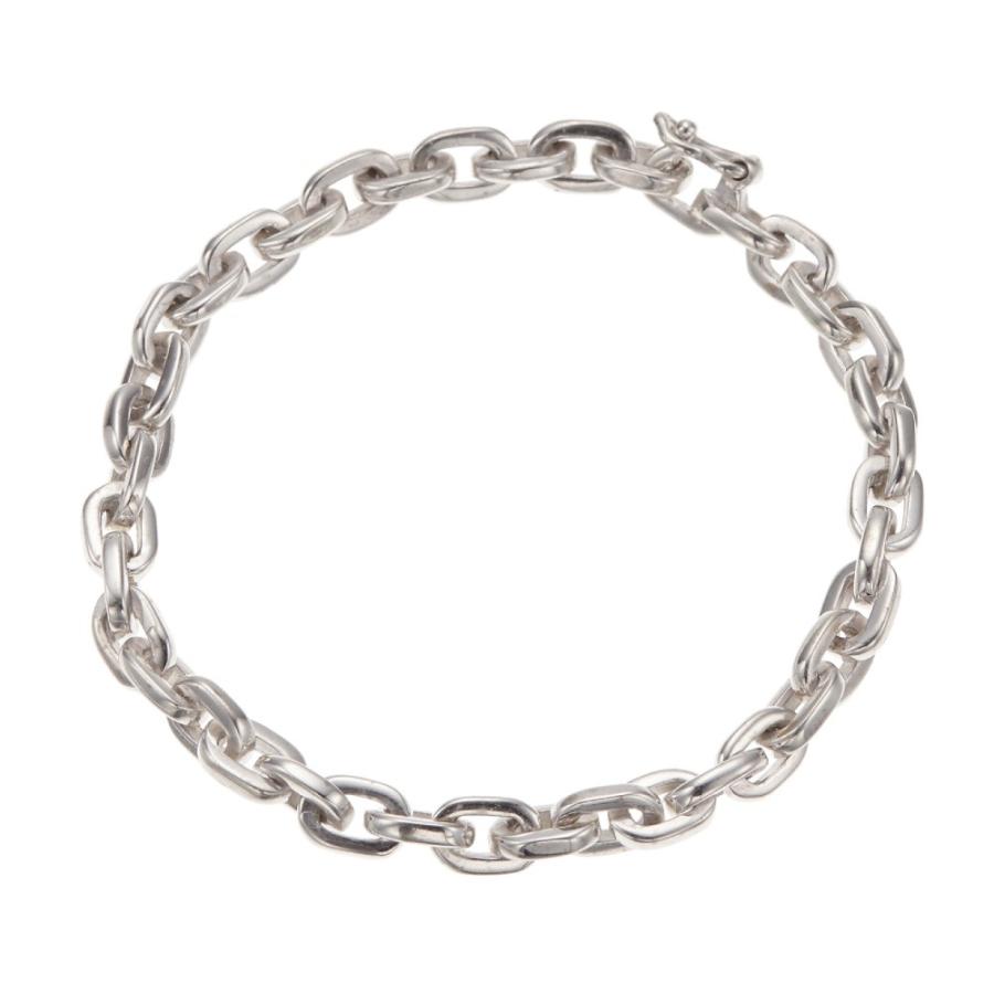 ブレスレット レディース シルバー925製 極太あずきチェーン シンプル