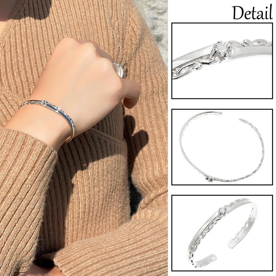 レディースバングル シルバー925 スターリングシルバー シルバー