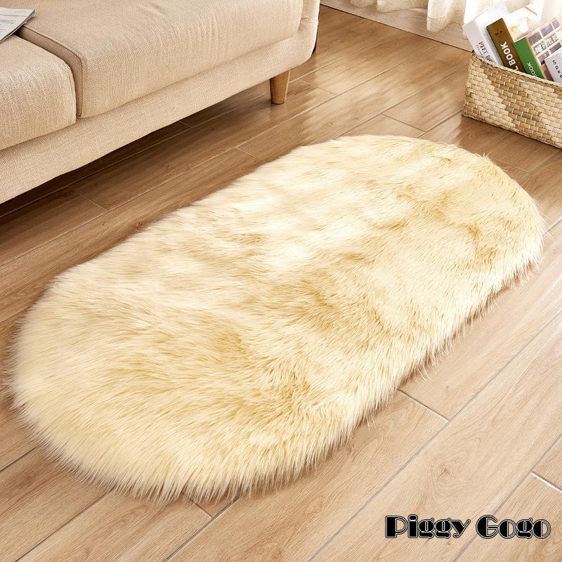 ラグマット ムートンラグ 人造シープスキンラグ フェイクシープスキン