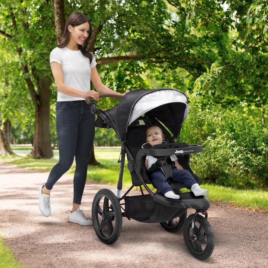 Jeep TurboGlyde Jogging Stroller by Delta Children Black ジープ