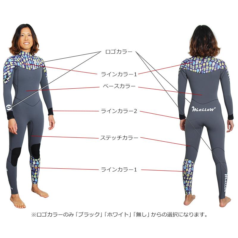 レディースモデル ジャーフル ウエットスーツ サーフィン 3mm ジャージ