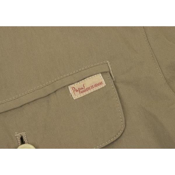 PAPAS（パパス） コットンナイロン裏チェックジャケット ベージュM