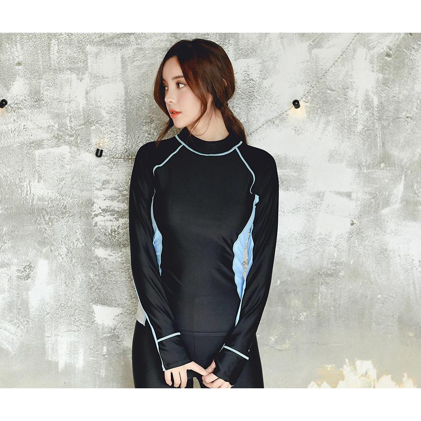 SEA ANGEL フィットネス水着 レディース 長袖セパレート ラッシュ