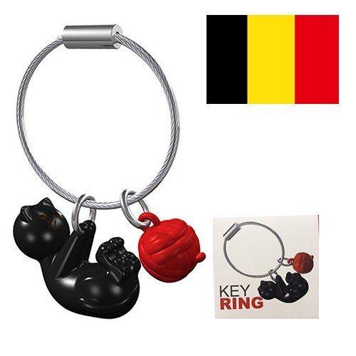 メタルキーリング 猫＆毛糸玉 pud643 MTM-MT189-03 キャット ネコ ねこ