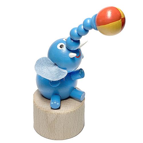 DETOA 木製 フィギュア プッシュトイ ( ゾウ＋ボール ) pud1002