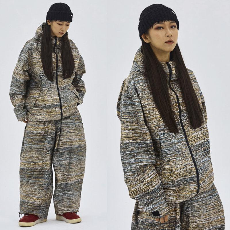 BSRABBIT ビエスラビット DSXBS WINDBREAKER HOODED JACKET GOLD MIX