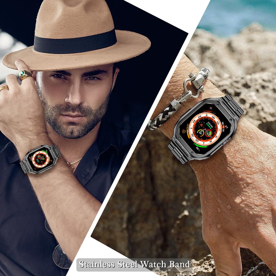 Apple Watch Series 8 7 6 5 4 SE バンド 保護ケース付き アップル