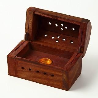 コーン香用 木 お香立て 木製 ジャリボックス : アジアン雑貨