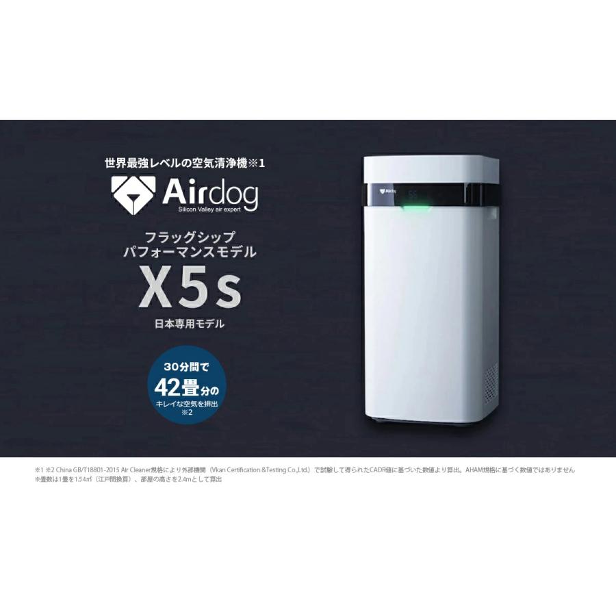 Airdog X5s 空気清浄機 静音設計 たばこ 花粉 PM2.5 浮遊ウイルス