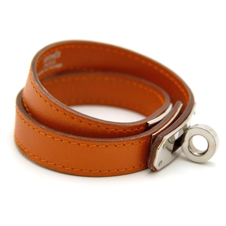 HERMES（エルメス） ブレスレット ケリー ドゥブルトゥール オレンジ