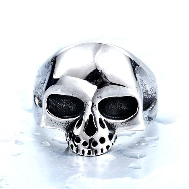 リング 指輪 メンズ ステンレス スタイリッシュスカルリング ドクロ