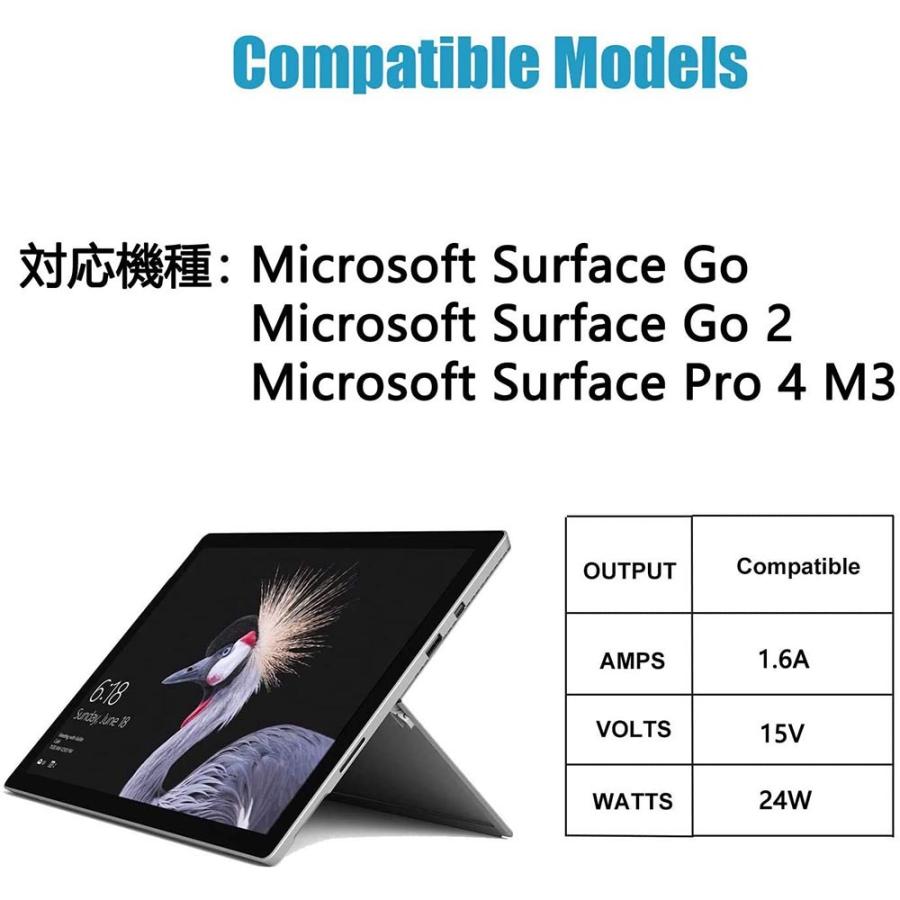 Surface Go 充電器 Microsoft 2 1735 1736 1824 1825 タブレットに対応