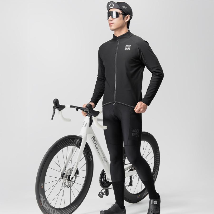 ROCKBROS サイクルウェア セットアップ 上下セット 裏起毛 フリース